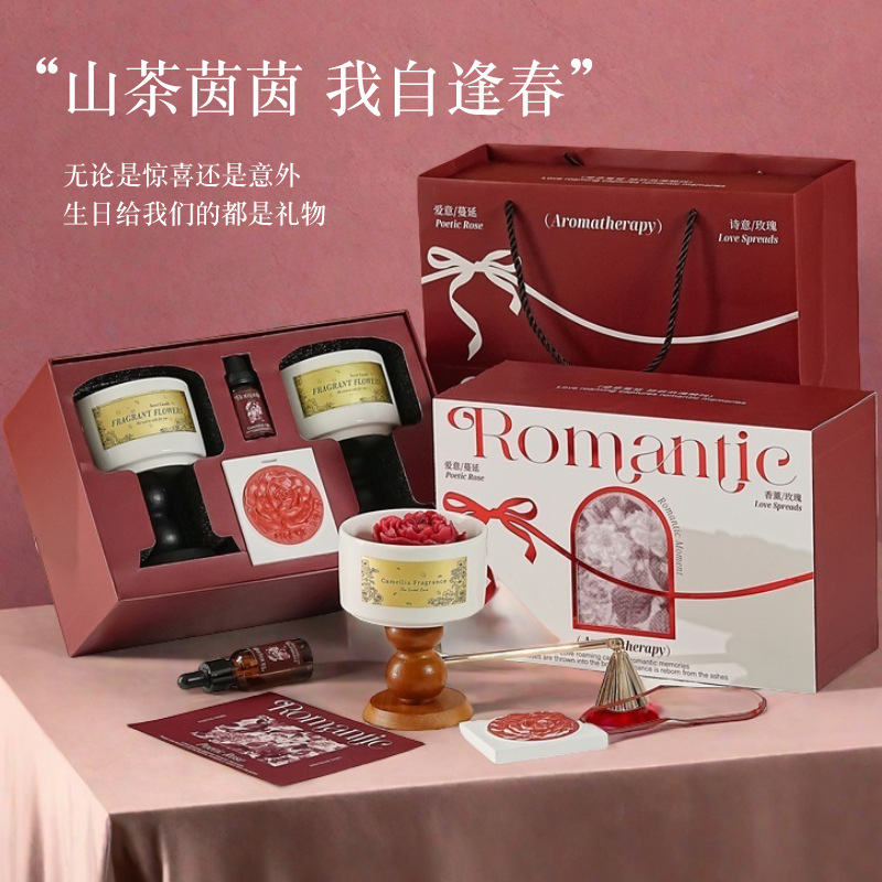 High-end Camellia Scented Cand - đánh giá và giá Home Fragrance Set Gift